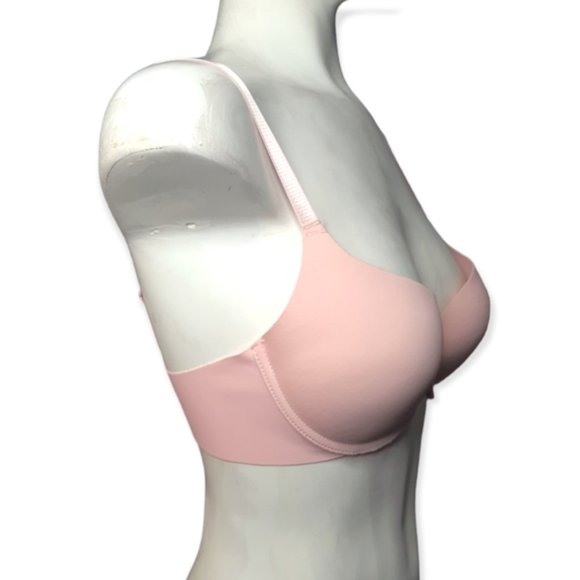 Juicy Couture light pink crystal studded logo adjustable push up bra 34C - Picture 4 of 10